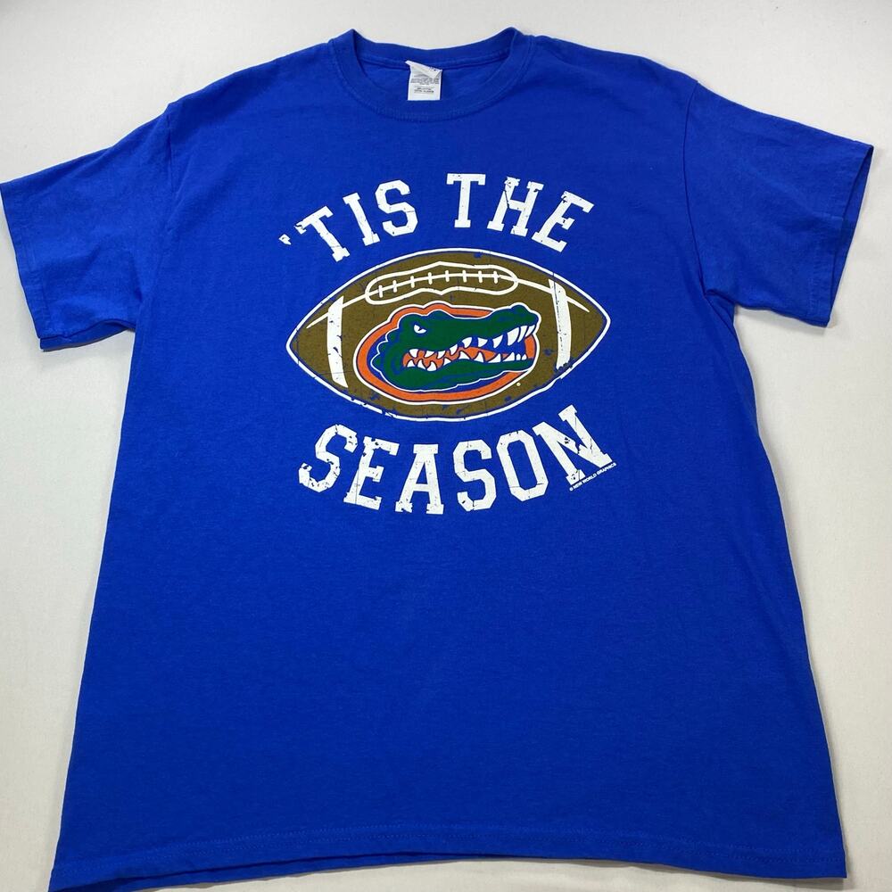 Gildan Florida Gators “Tis the Season” Tee • Blue • Size Medium